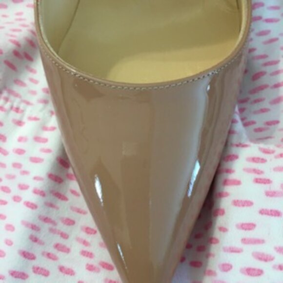 Christian Louboutin "So Kate" Nude Patent Leather Stiletto Pumps - Picture 7 of 15
